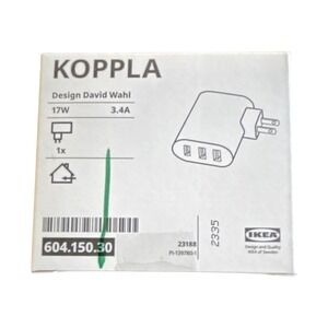IKEA KOPPLA 3-Port USB Wall Charger 17W 3.4A Model 604.150.30